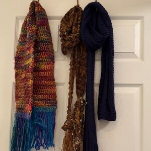 Colorful Knit Scarf Trio- x 3